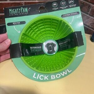 Interactive Green Dog Lick Bowl